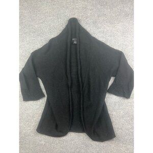 Nomadic Traders Open Cardigan Women's Large Black Open Knit Sweater